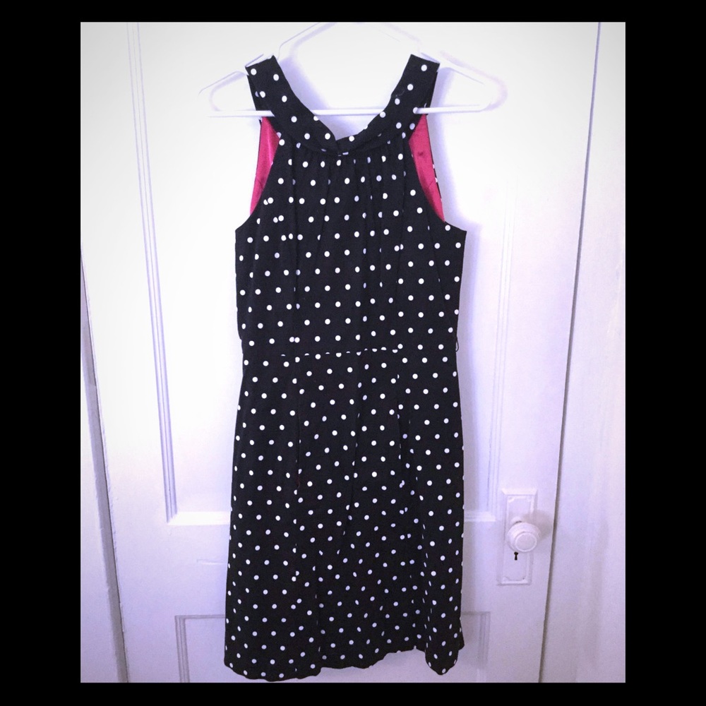 White House Black Market polka dot dress